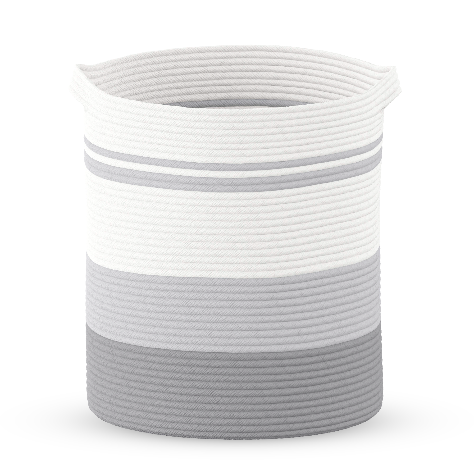 Wasmand Katoen grijs & wit