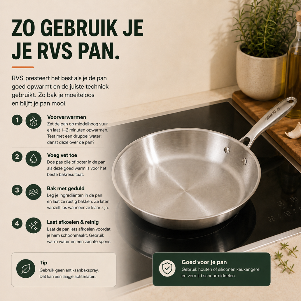 RVS pannenset 8-Delig