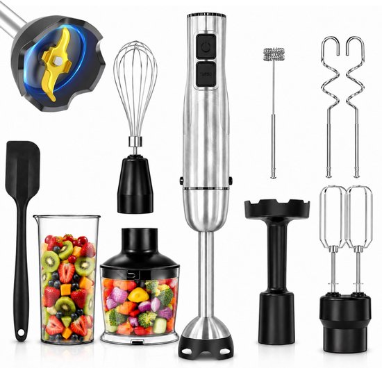 9-in-1 staafmixer: alle accessoires