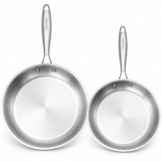 Organess RVS koekenpannenset 20 en 24 cm