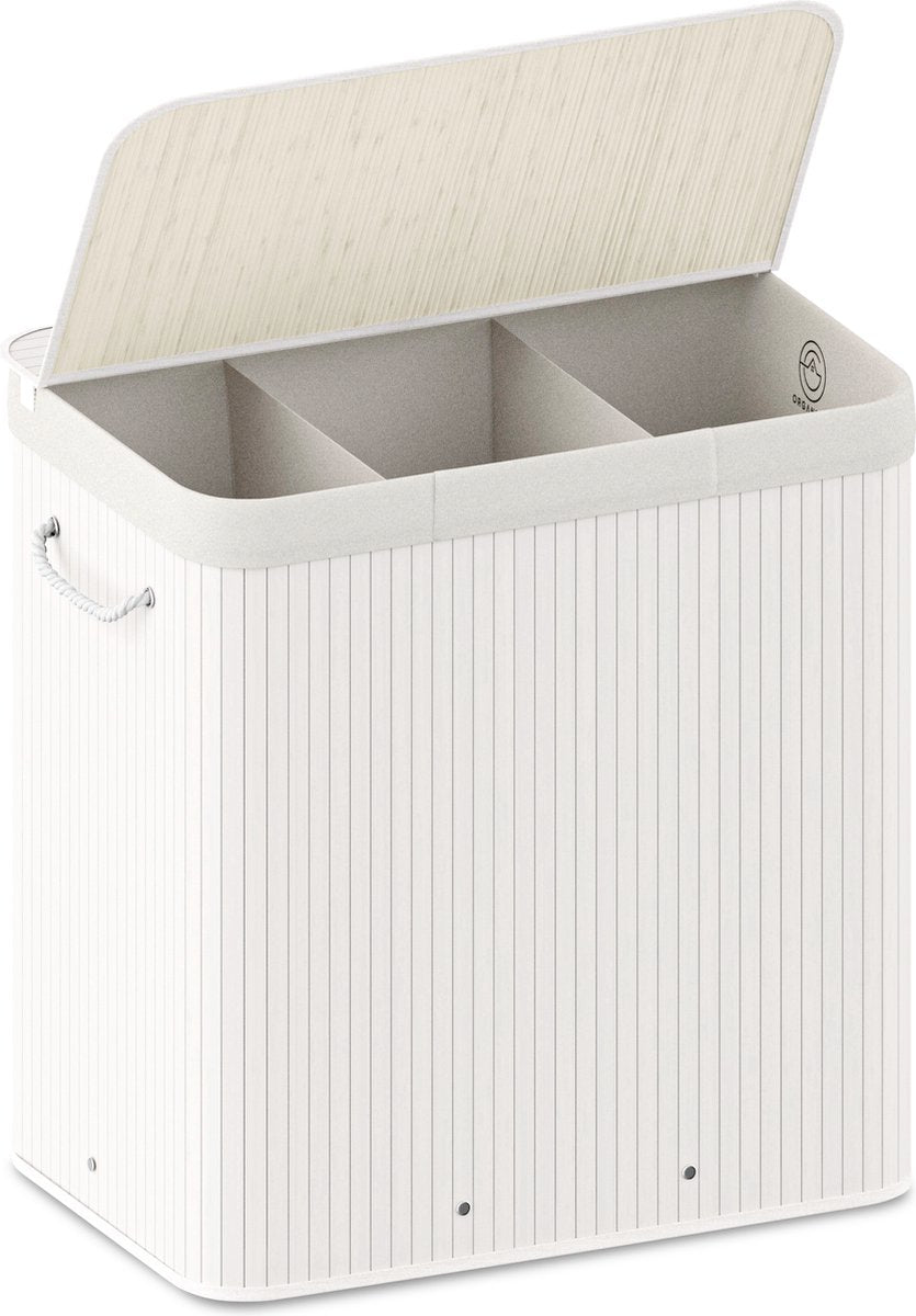 Wasmand Bamboe wit
