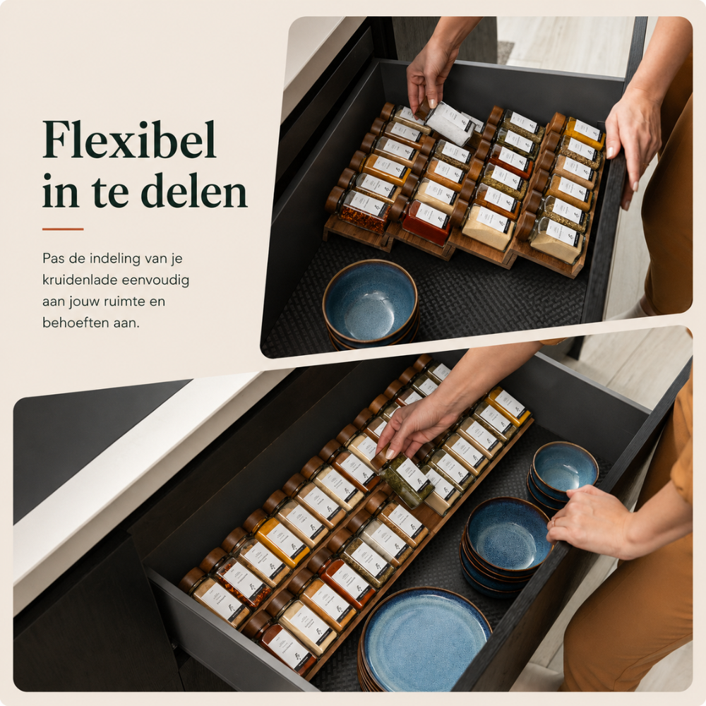 Kruidenrek acacia lade volledige set