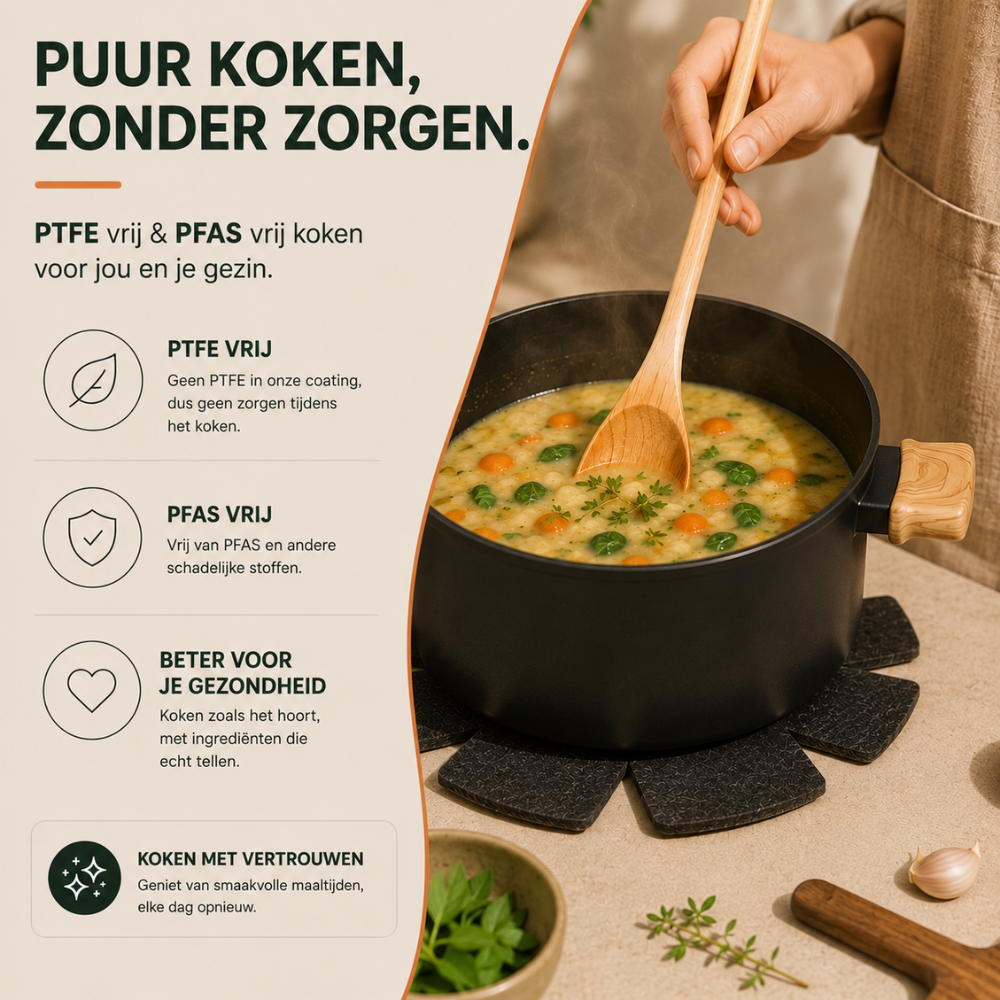 keramische pannenset 12-Delig