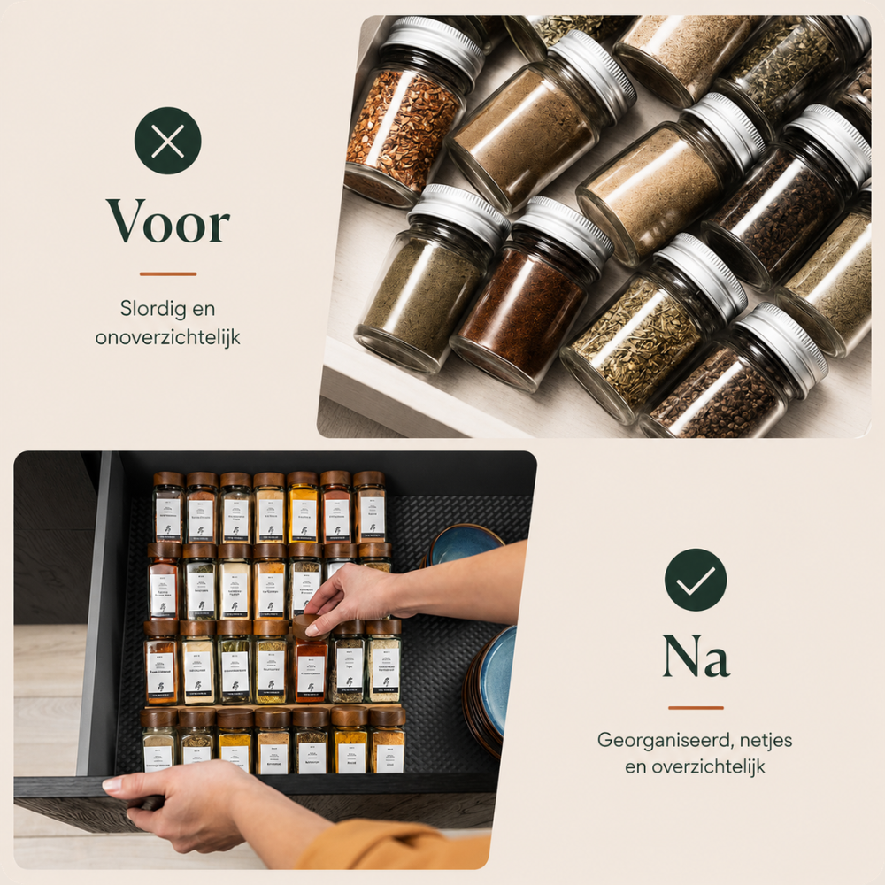 Kruidenrek acacia lade volledige set