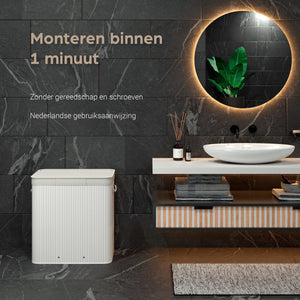 Wasmand Bamboe wit