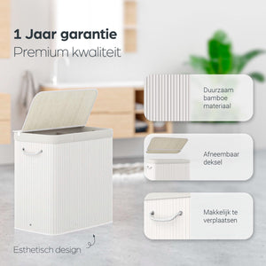 Wasmand Bamboe wit
