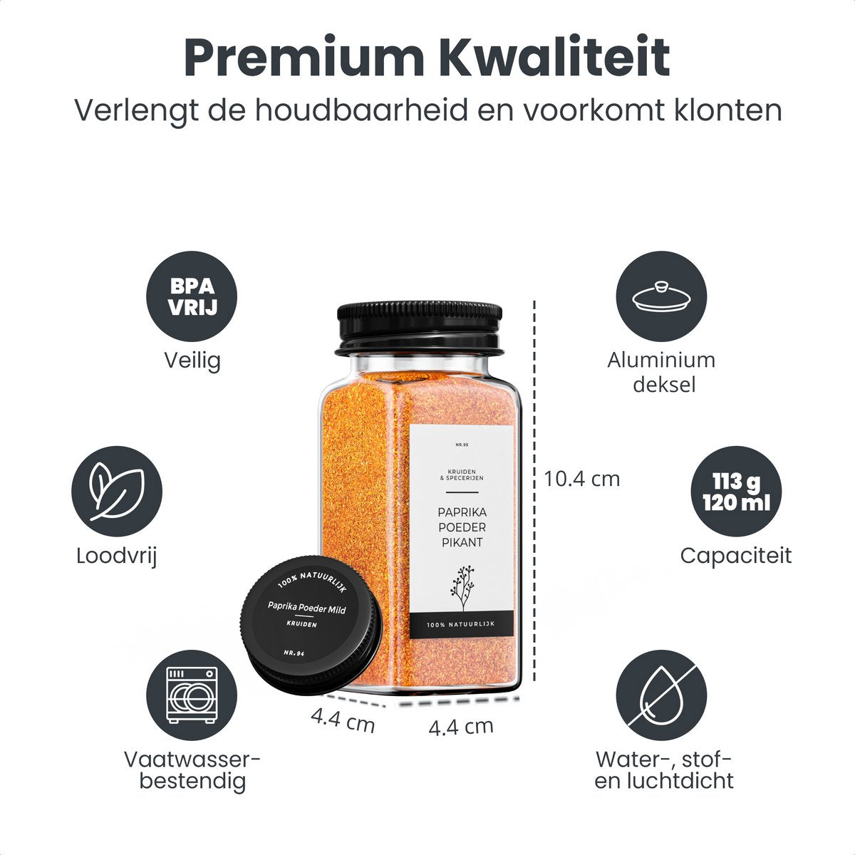 Kruidenrek liggend, incl 24 kruidenpotjes en volledig accessoires pakket!