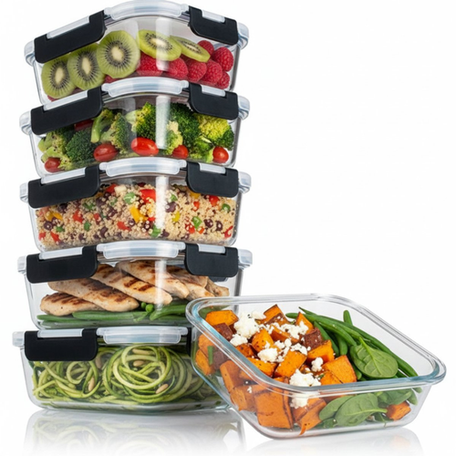 6x 1040ml Rechthoekig