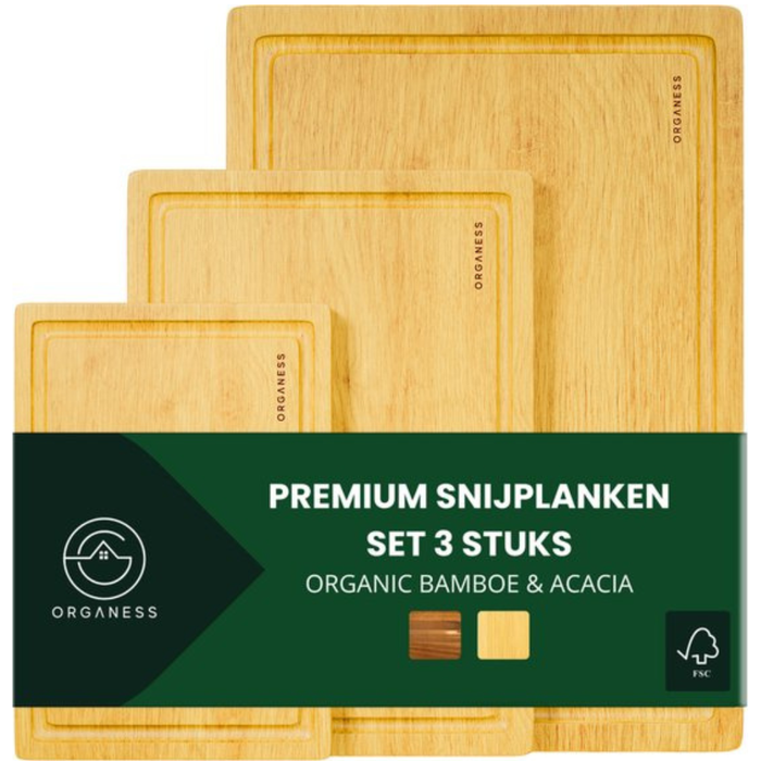 Snijplanken set 3 stuks Bamboe