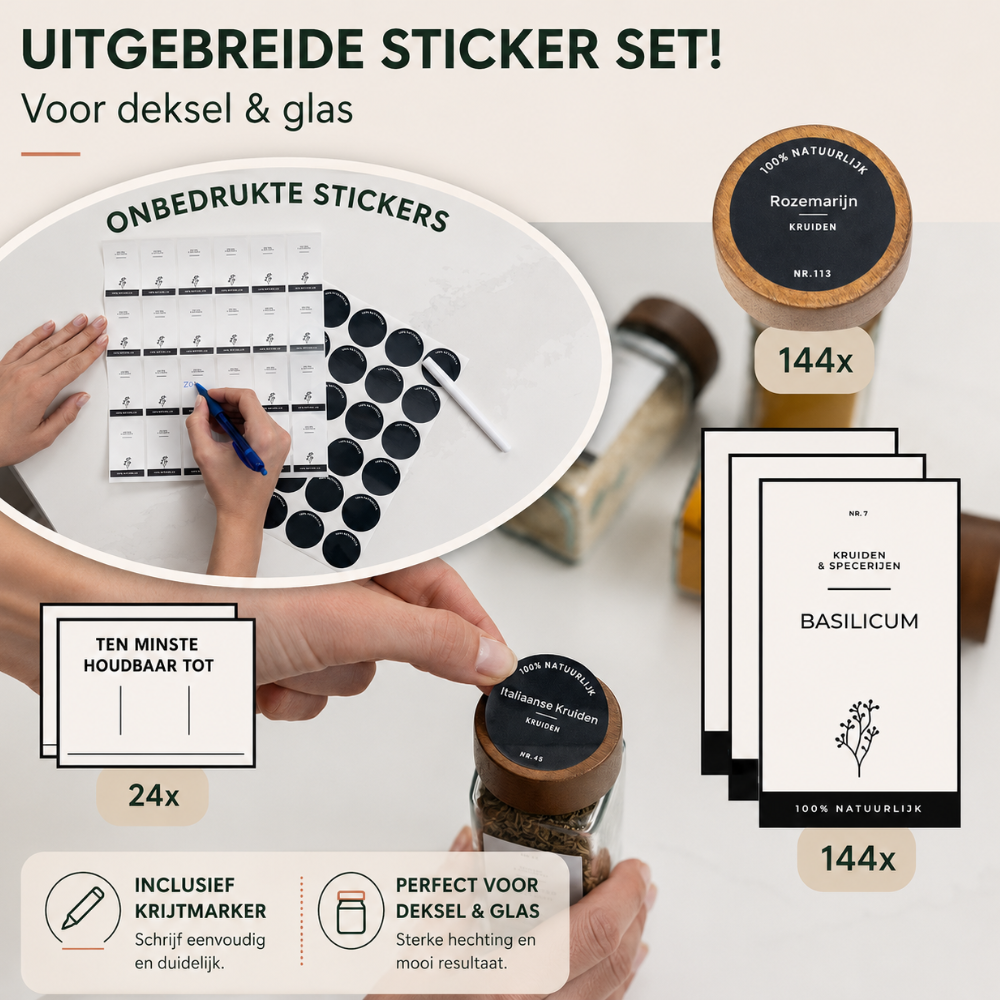 Kruidenrek acacia lade volledige set