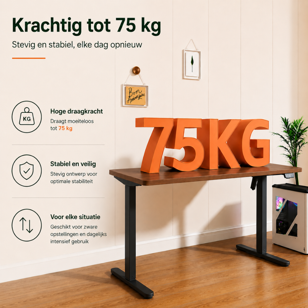 Zit sta bureau Walnoot