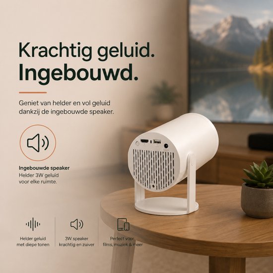 Beamer met ingebouwde speaker