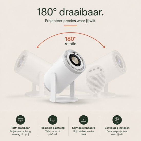 Beamer 180 graden draaibaar
