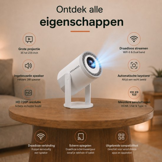 Eigenschappen Organess beamer