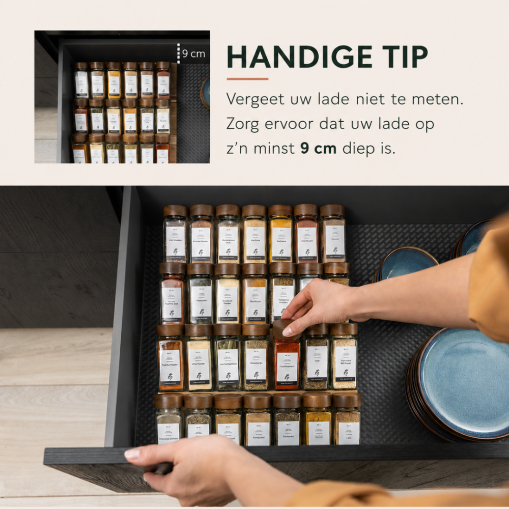 Kruidenrek acacia lade volledige set