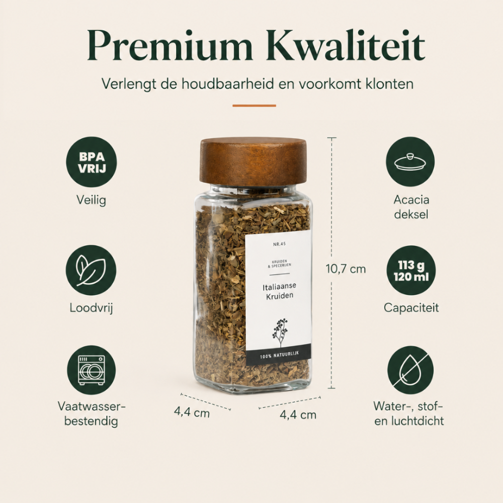 Kruidenrek acacia lade volledige set