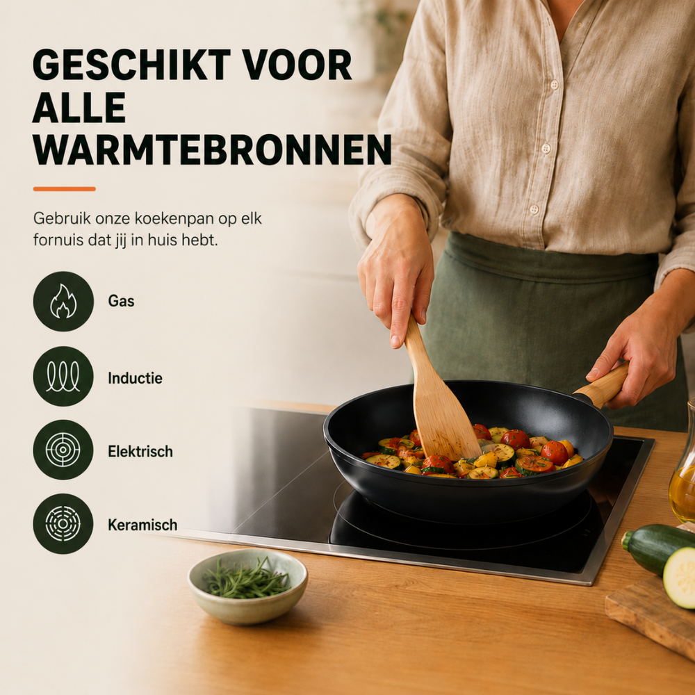 keramische pannenset 12-Delig