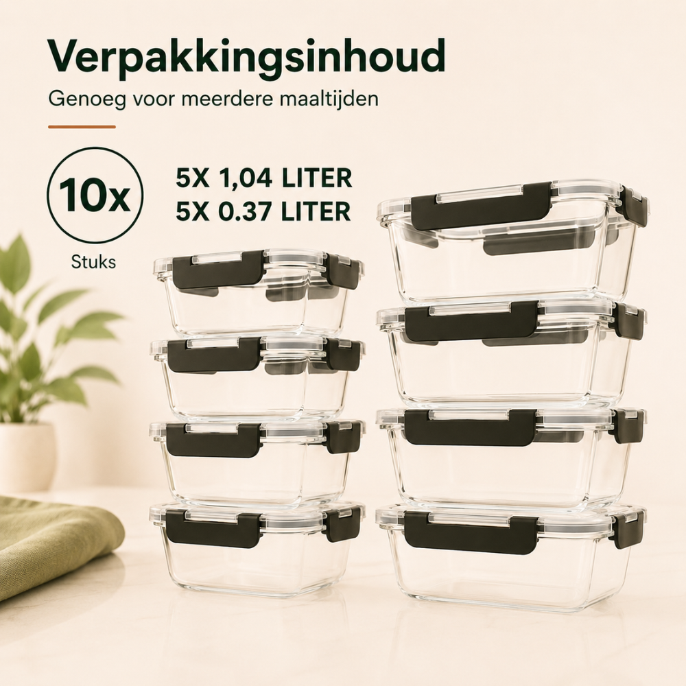 Vershoudbakjes 10 stuks