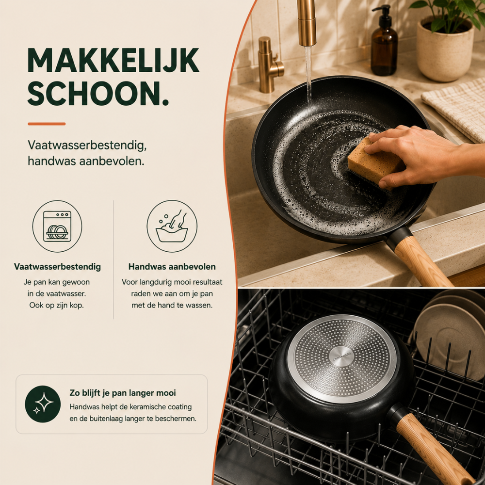 keramische pannenset 12-Delig