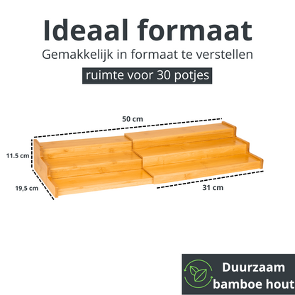 Kruidenrek bamboe staand volledige set